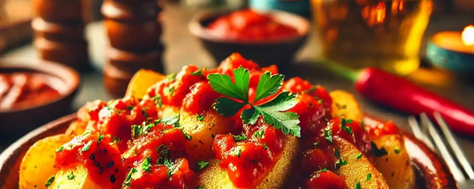 Spicy Patatas Bravas with JAMACUCO Salsa Picante